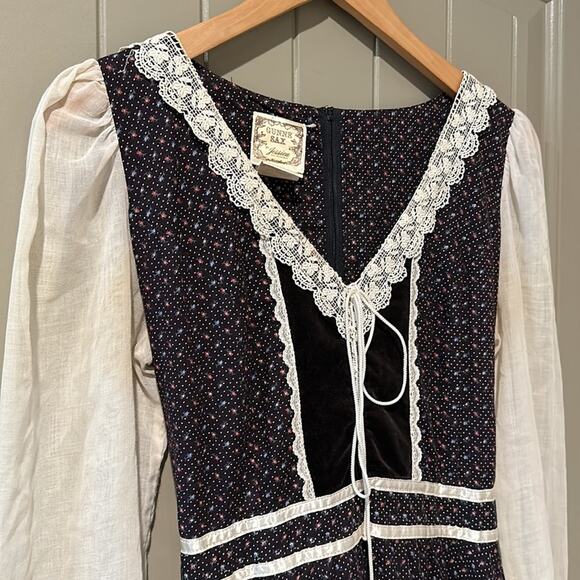 GUNNE SAX Dress Velvet Corset Vintage - Picture 2 of 11